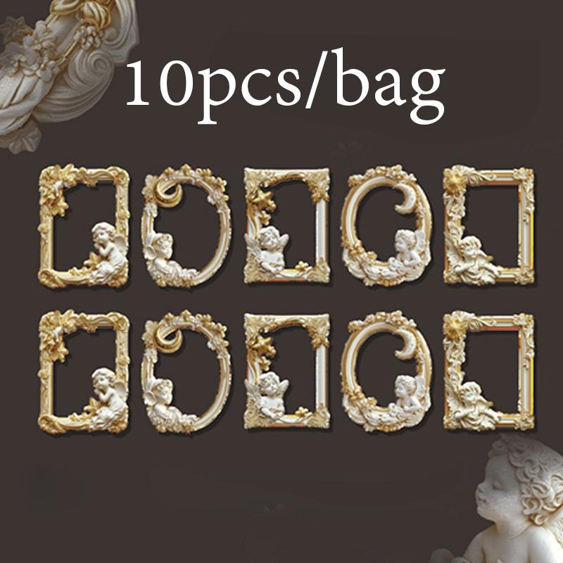 

10pcs/bag Collage Card Courtyard Window Shadow Embossed Scrapbook Stationery DIY Handbook Mobile Phone Case Notebook Decoration