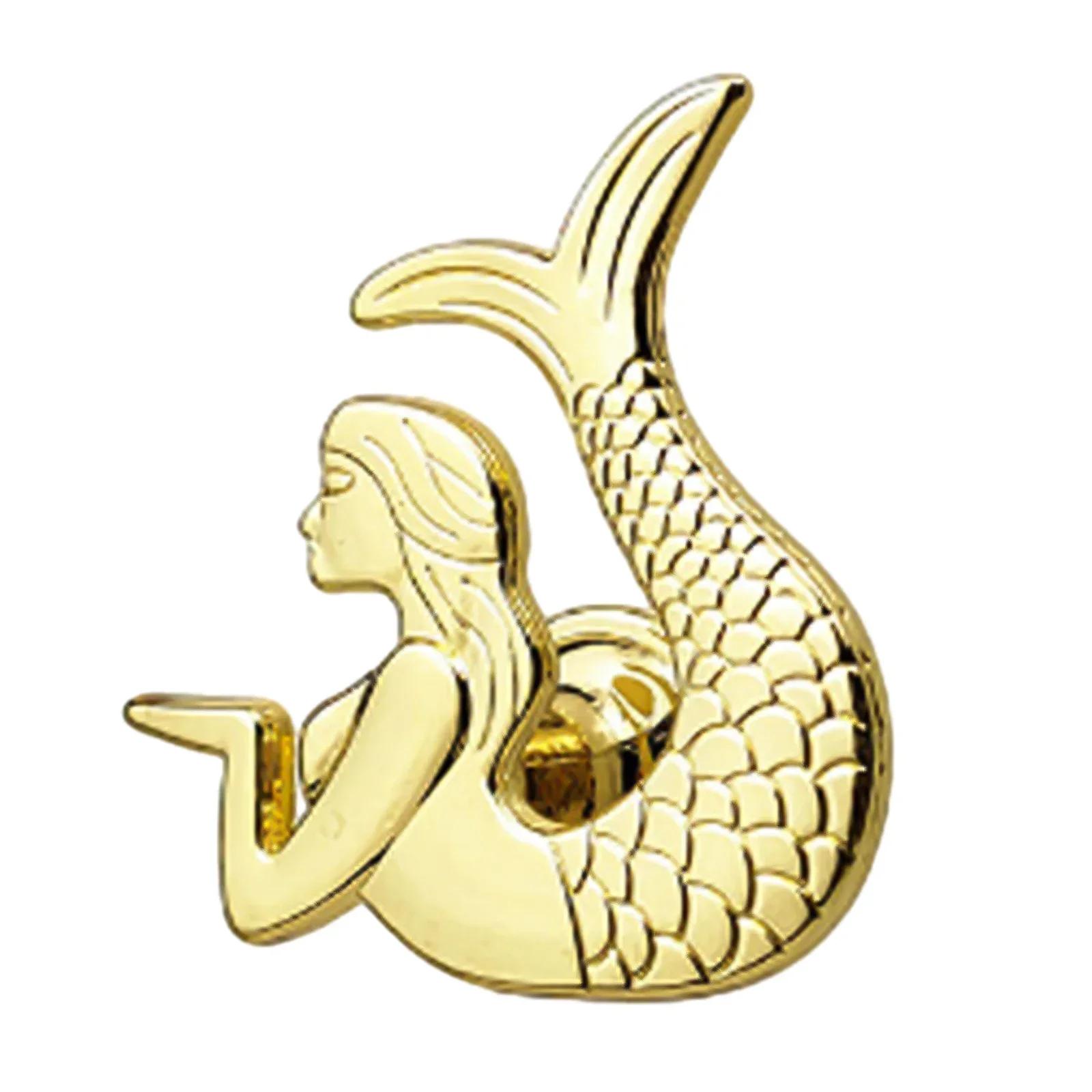 

Retro Furniture Handle Drawer Knob Cabinet Door Handle Furniture Handware Mermaid-shaped Cupboard Wardrobe Antique Pull Handles золотой