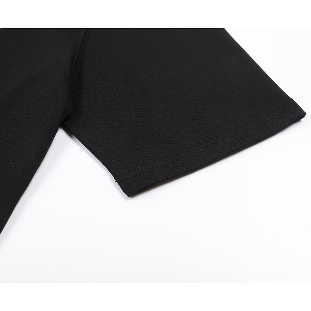 Atmungsaktives Baumwoll-Basic-T-Shirt für Frühling und Sommer für Herren und Damen, mit roter Herzstickerei