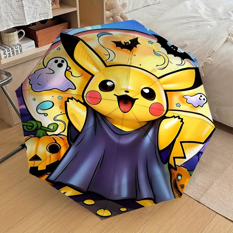 

1pc Halloween Pikachu Automatic Open/Close Umbrella, Lightweight Design for Everyone, Halloween & Christmas Gifts - Ideal for Daily, Formal, Party Use