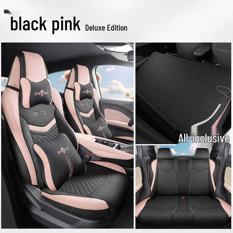 Breathable Fabric Linen Car Seat Covers for BYD Seagull (Five-Seater, Universal Fit)
