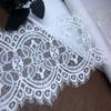 3m x 16.5cm White Chantilly Lace, Non-stretch French Eyelash Lace Fabric for Sewing, Bridal Dress, Dress, Lingerie, Bra, Underwear, Garment, Crafting
