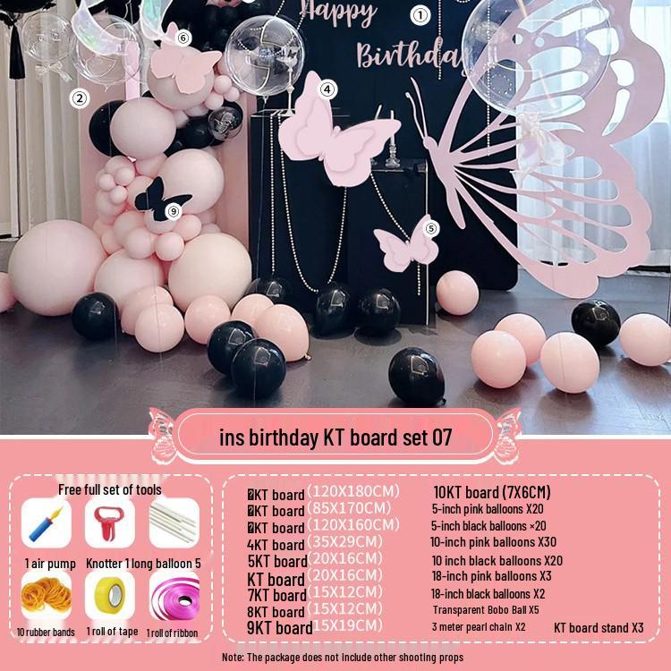 Butterfly-Themed Balloon Decorations for 18th Birthday Celebration Backdrop