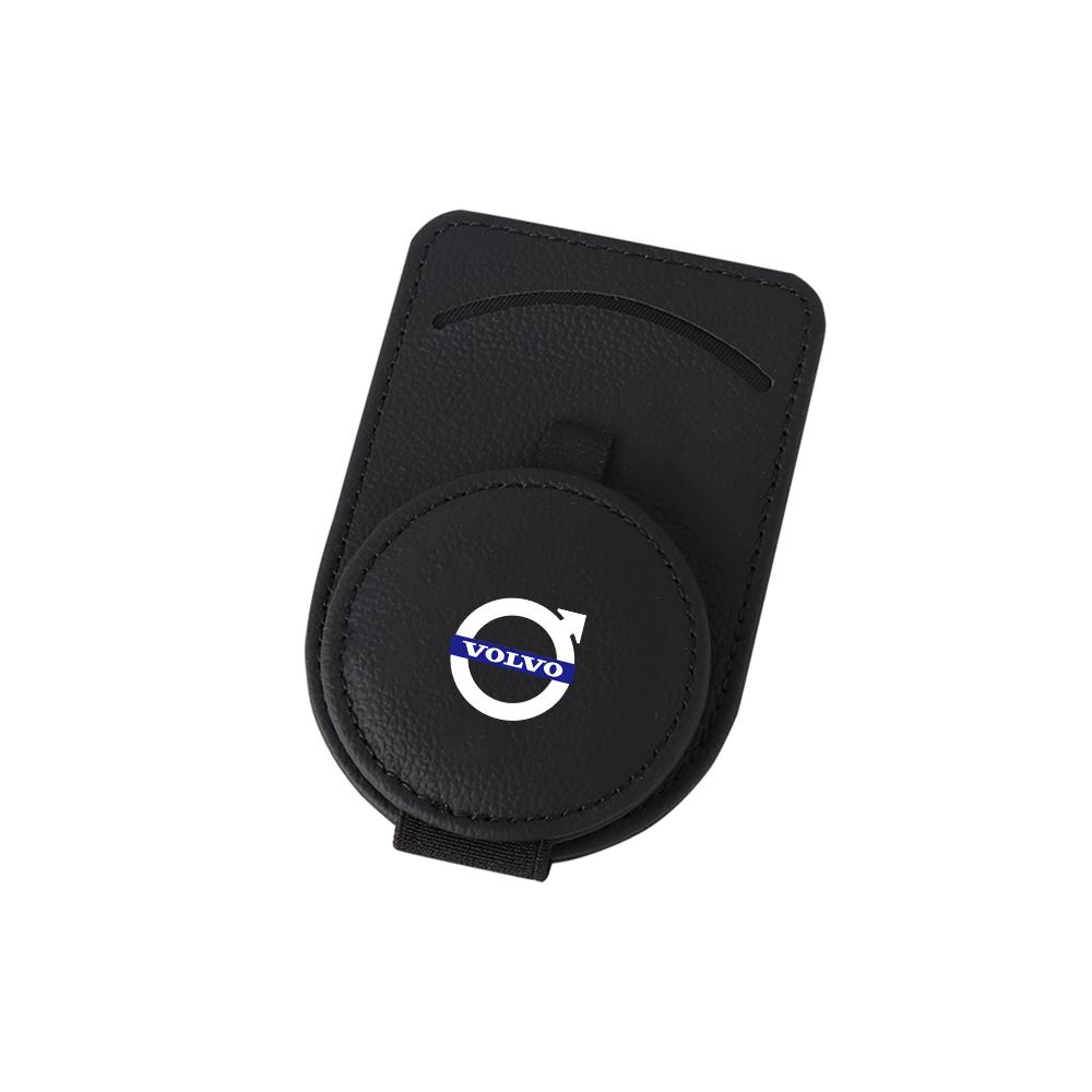 Car Sunglasses Holder Sun Visor Glasses Clip PU Leather Eyeglasses Clip Car Accessories For Volvo XC90 V90 S80 S70 T5 V50 D5 D2