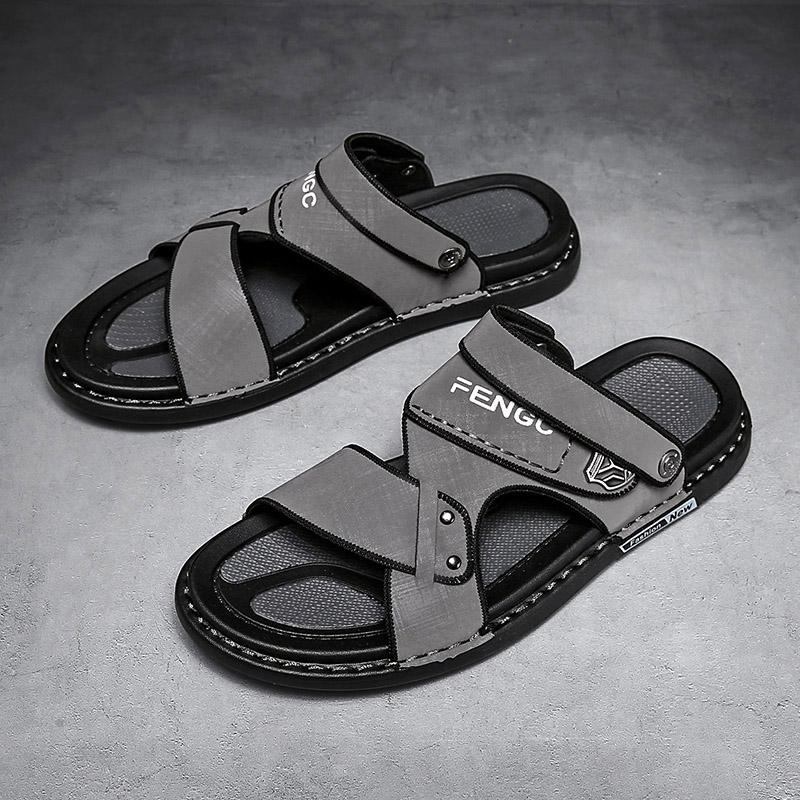 Sommer Herren Outdoor Sandalen Home Indoor Flache Schuhe Rutschfeste Weiche Unterseite Strand Hausschuhe Neue Mode Street Flip-Flops