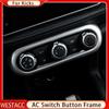 ABS Chromowany Panel Ramka Naklejka Przycisk Przełącznika Klimatyzacji AC Centralny dla Nissan Kicks 2017 -
