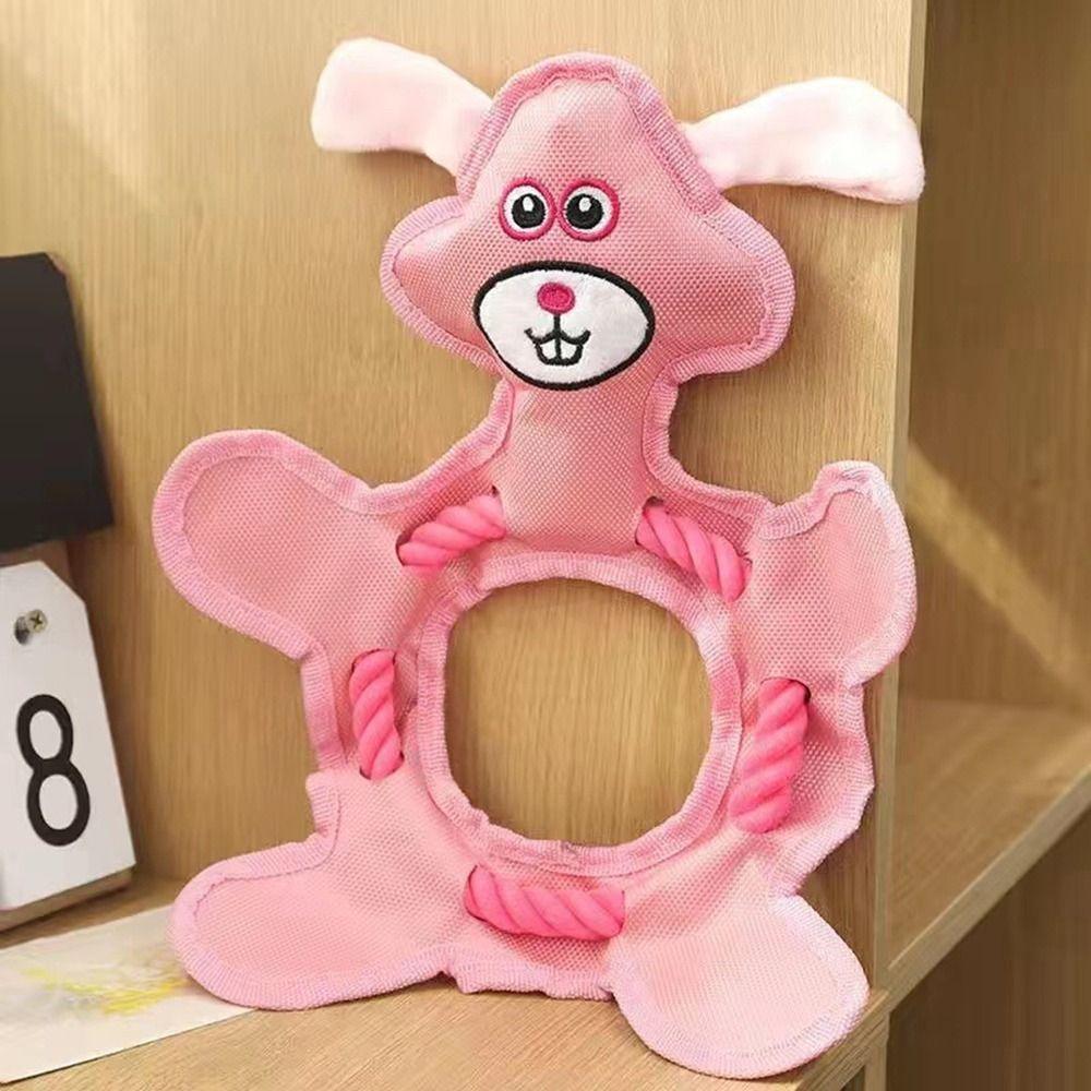 Bite Resistant Rope Knot Dog Toys Duck/Frog Shape Dog Flying Disc Toy  for Relieve Boredom