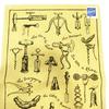 Les Trésors De Lily [L4714] - Designer Tea Towel 'Les Tire-bouchons' Ecru