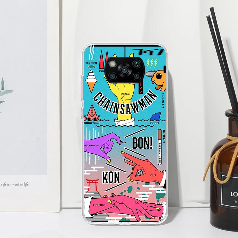 

Chainsaw Makima Power Phone Case For Xiaomi Poco X7 X6 X5 X4 X3 Nfc F6 F5 Pro F4 Gt F3 F2 F1 M5S M4 M3 Art Fundas Back Cover Xiaomi Poco F6 Pro