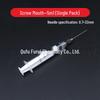 Disposable Syringes with Luer Needle: 1ml, 3ml, 5ml, 10ml, 20ml