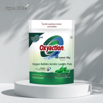 Äkta Syre Bubblor Tvättkapslar, 105 g - Antibakteriella, Långvarig Doft, Djuprengörande, Fläck- och Restborttagare.