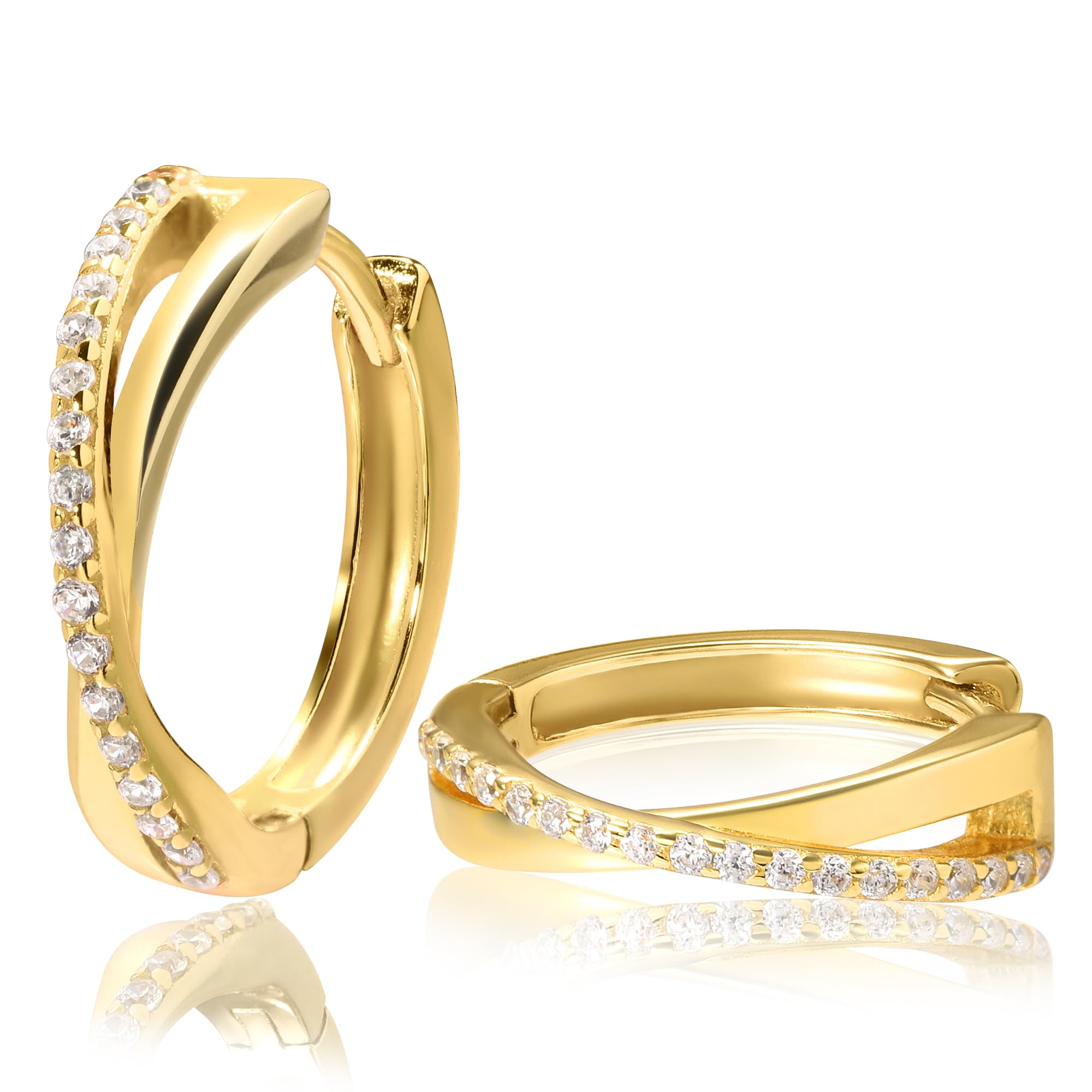 

Hoop Earrings in Magazine Ring Earrings for Highest Quality Cubic Silver 925 [L a Poume] Earrings, [Featured Women s Ray] Women, Zirconia,