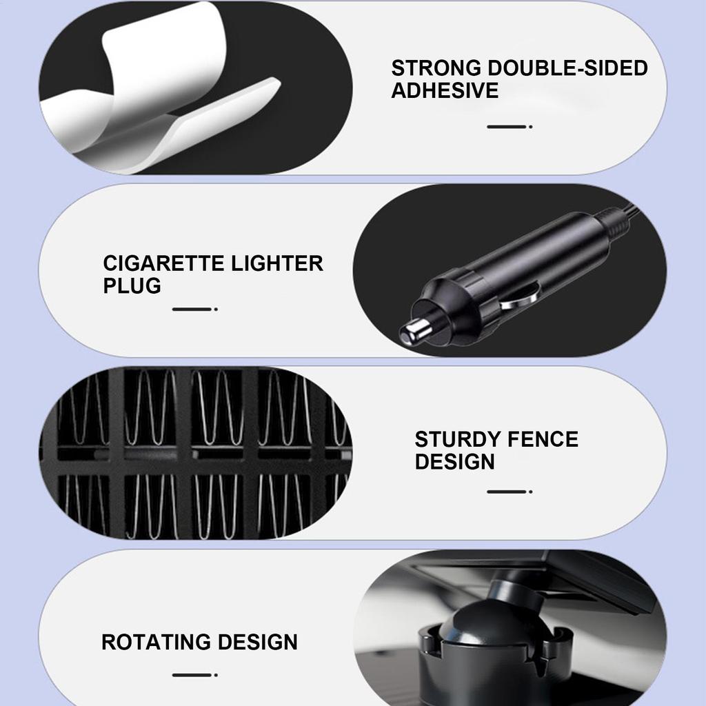 12V Heater For Car Fast Heating Windshield Defroster Defogger Adhesive Universal Automotive Interior Heater Multipurpose