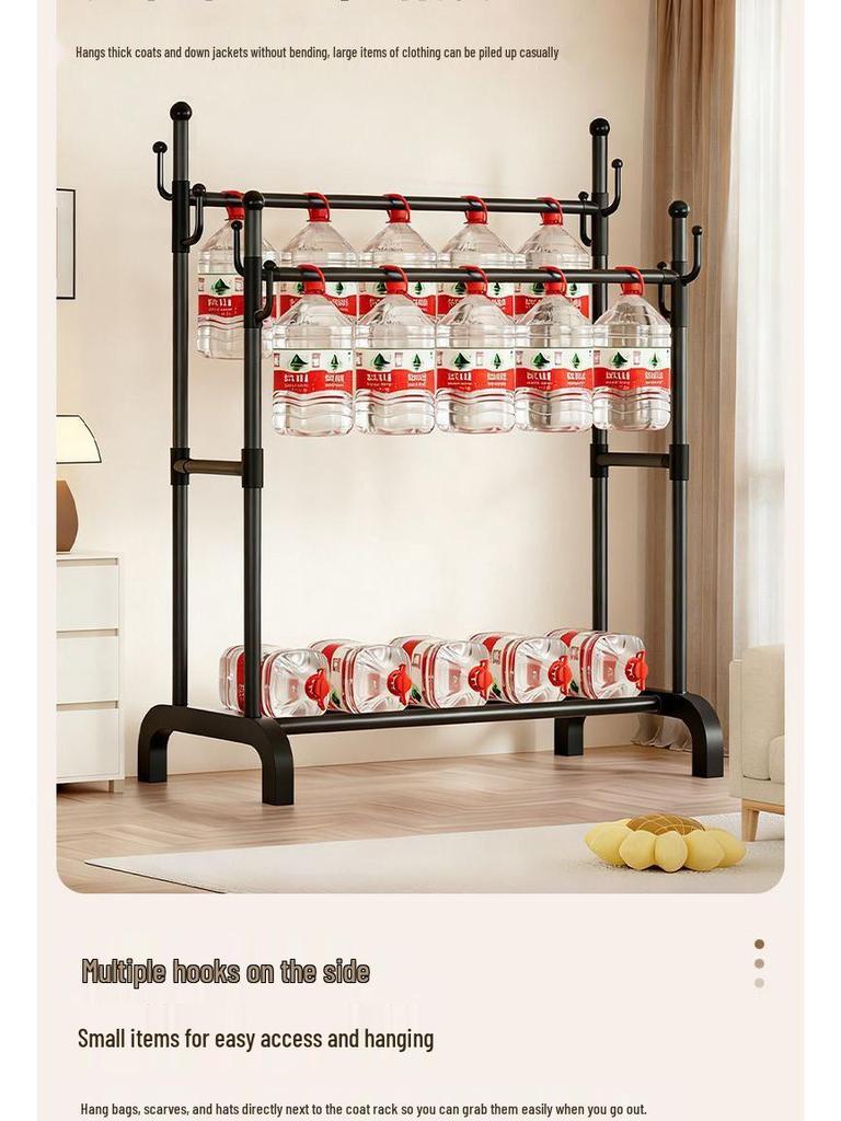 Multifunctional Floor-Standing Coat Rack and Clothes Dryer for Indoor Storage