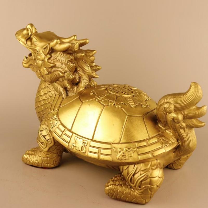 Brass Eight Treasures Five Blessings Dragon Four Divine Beasts Longevity Character Turtle Home Living Ro 1Long20cmWide10cmHig