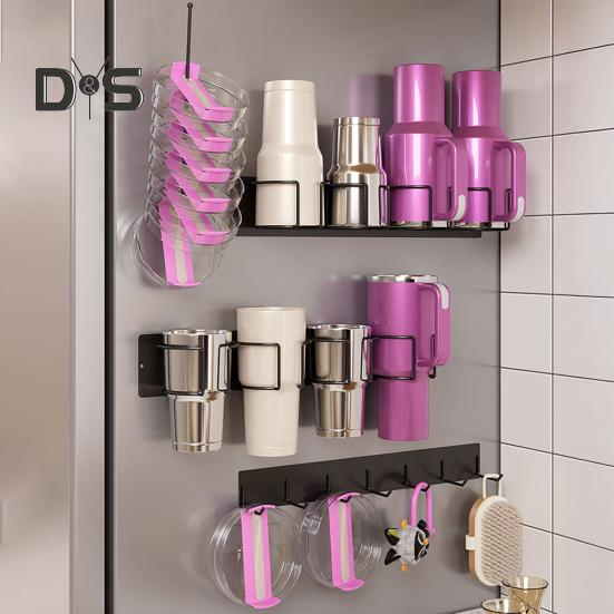Magnetic Cup Storage Rack Water Bottle Holder Rustproof Strong Load-bearing Easy To Install Water Bottle Organizer