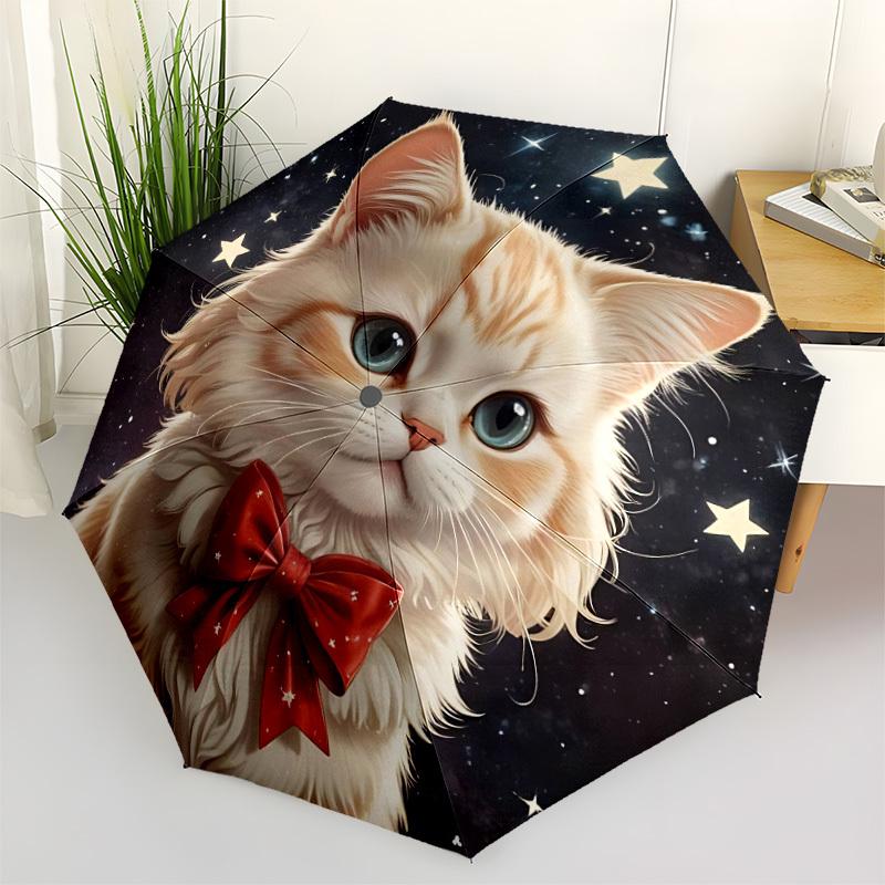 

1pc Cat Bowknot Automatic Open/Close Umbrella, Lightweight for Women/Men, Perfect Gift - for Everyday or Holiday Eventsyy251127102
