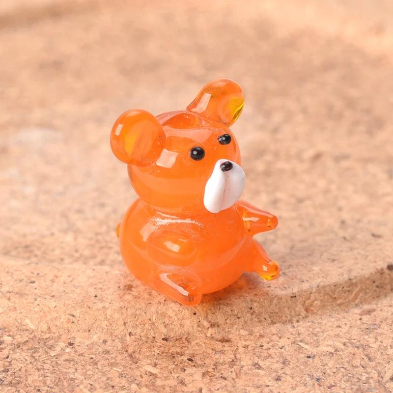 2pcs Bear 15x20mm Handmade Lampwork Glass Loose Beads for Jewelry Making Accessories DIY Crafts Findings