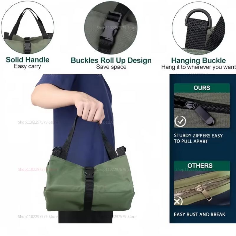 Heavy Duty Tool Bag with Multiple Pockets Detachable Storage for Workers Engineers Maintenance Tools Camping Outdoor Use