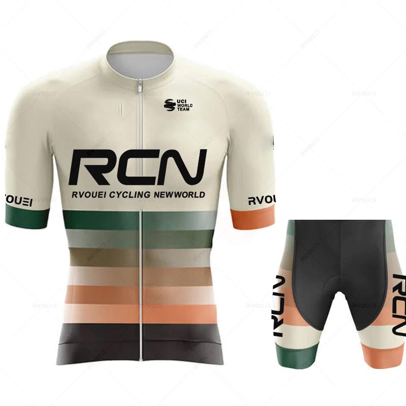Rcn Summer Men's Clothing Cycling Shorts Mtb Cycle Jersey Complete Male Uniform Road Jacket Pants Gel Bicycle Suit Sports Set