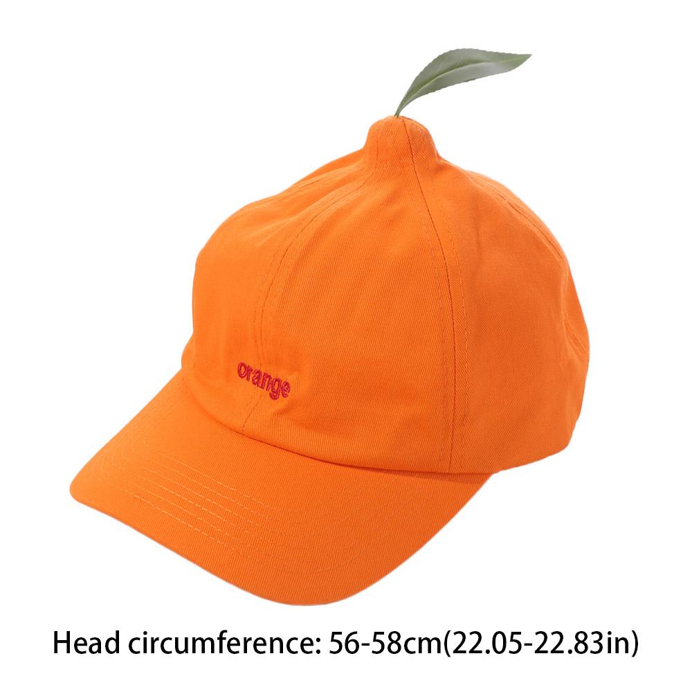 Peaked Orange Baseball Cap Sunscreen Creative Orange Cap Versatile Embroidered Letter Hat  Summer