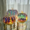 Glass Pumpkin Light Battery Operated LED Pumpkin Lantern Fall Lighted