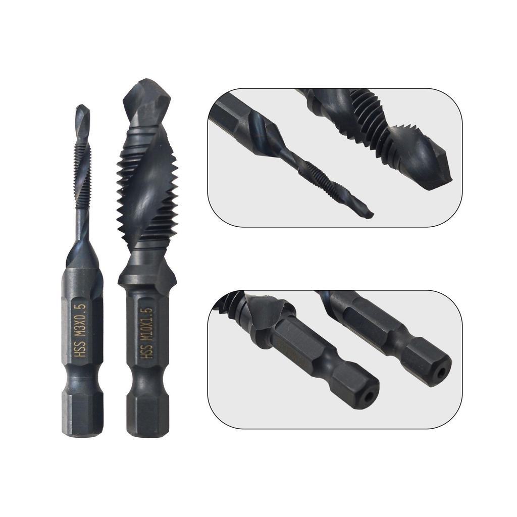 High-Speed Steel Hex Shank Spiral Drill & Taper Tap (Inch/Metric)