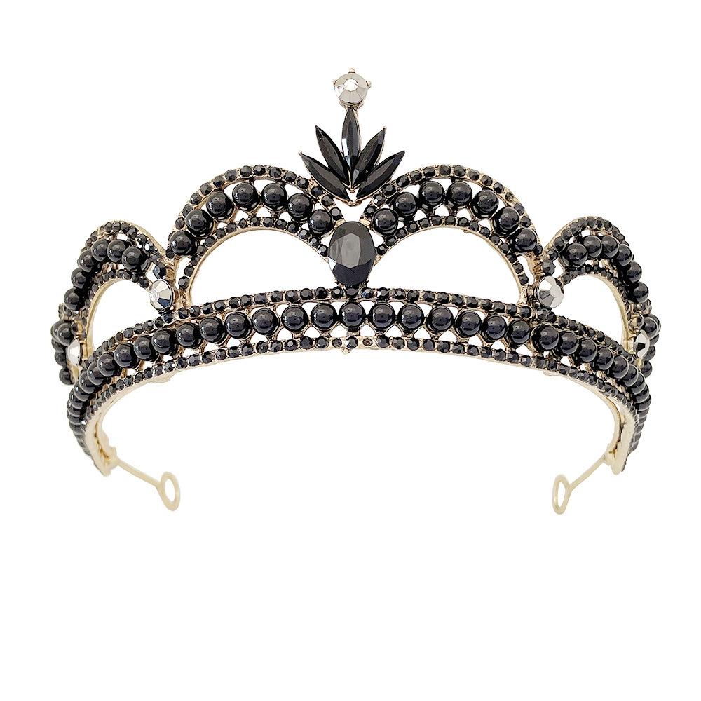 

Halloween Black Big Crown Dress Headdress Dinner Hair Accessories Photo Photo Crown Wedding Photo Accessories