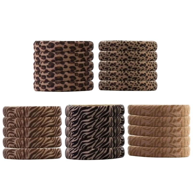 

Polyester Hair Scrunchies Large and Soft Hair Bands Comfortable Leopard Print Ponytail Holders for Women and Girls 1