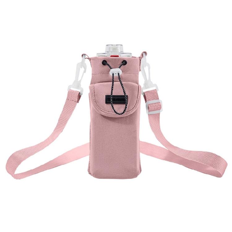 Water Bottle Transport Bag with Comfortable Crossbody Strap Protective Beverage Kettle Sleeve Outdoor Drinkware Holder