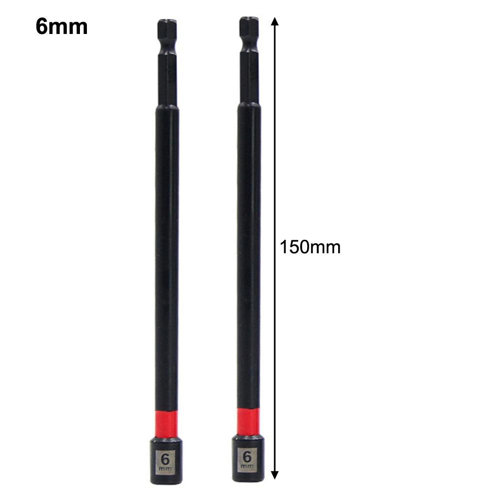Wrench Extension Bar 150mm Magnetic Socket Wrench Hex Nut Driver Drill Bit Adapter Socket Wrench Extension Sleeve Connecting Rod