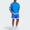 Adidas Originals Adicolor Brand Logo Embroidered Color Block Striped Comfortable Simple American Sweatshirt Men sweatshirt Blue IZ2479