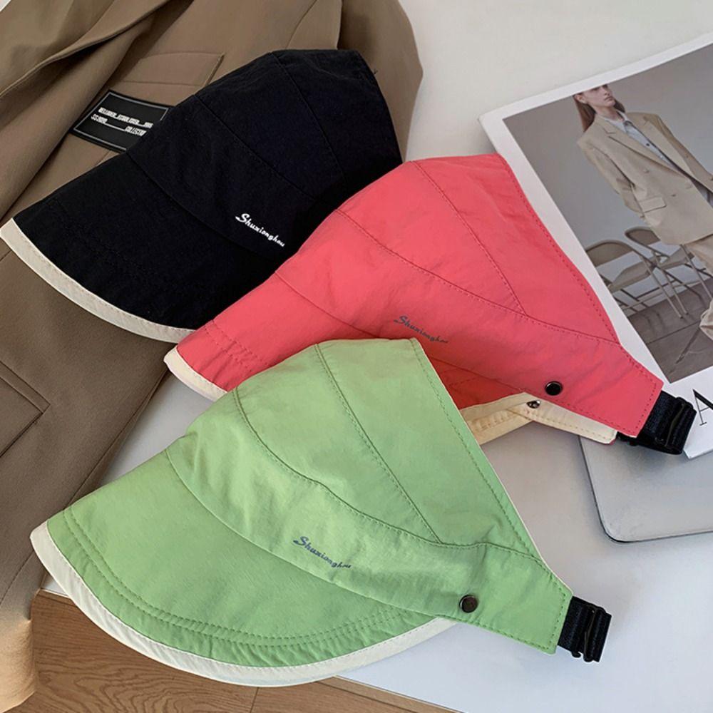 

Широкополая пляжная шляпа-ведро с пустым верхом, рыболовная кепка с хвостиком, лето