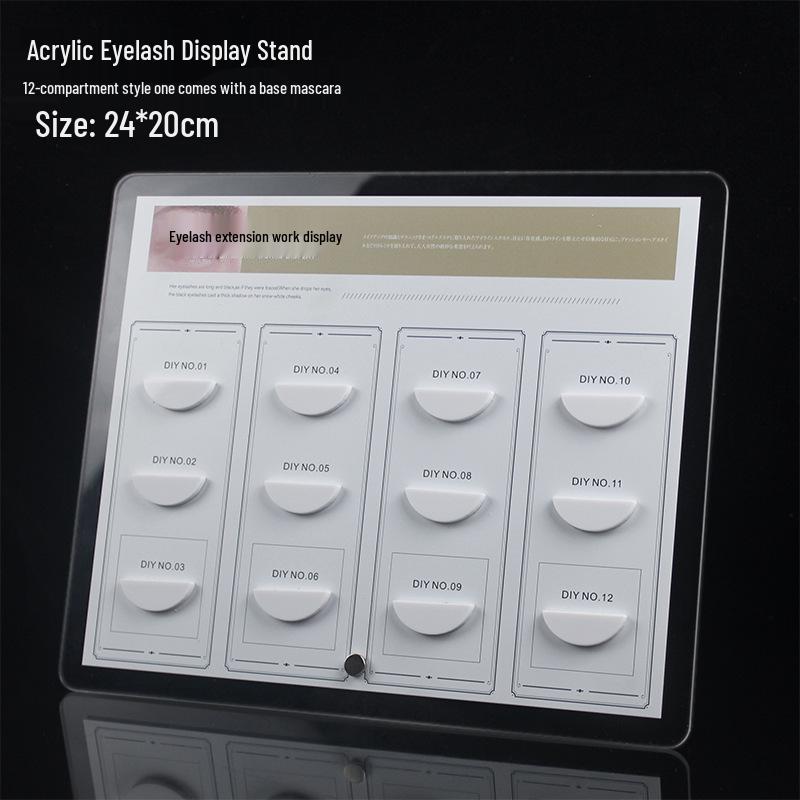 Eyelash Palette and Display Case - Dustproof Acrylic Showcase for Grafted Eyelashes