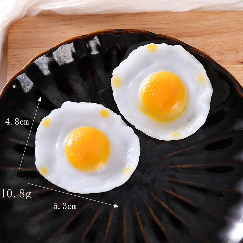 Egg Simulation Keychain: Duck, Braised, Fried, Baked, Sunny-Side Up - Creative Food Toy Pendant