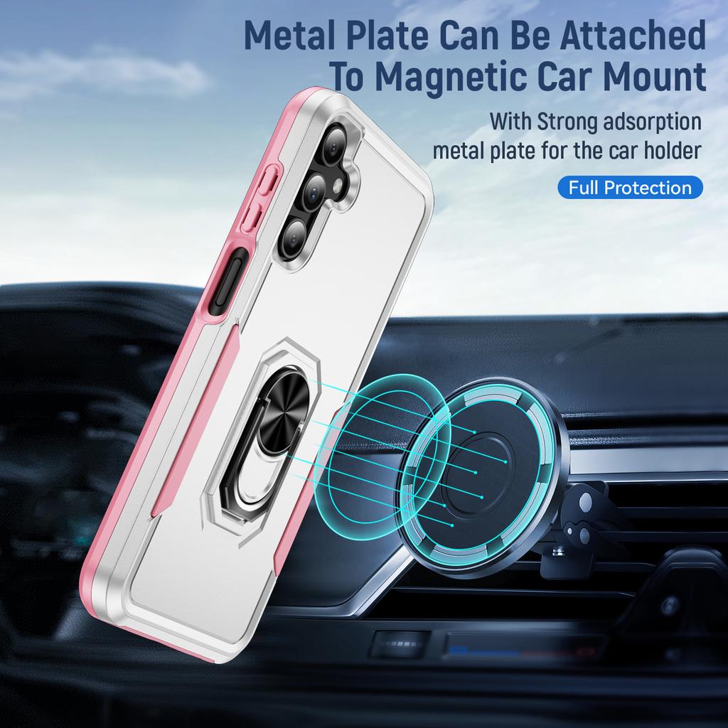 For Samsung Galaxy A15 5G/A15 4G Case Military Grade Ring Kickstand PC+TPU Phone Cover