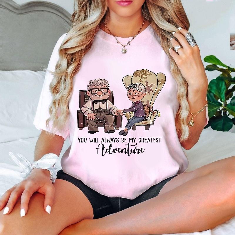 

100% cotton printed T-shirt, Adventure Is Out There Trip Shirt, Familyland Vacation, Group Matching, Gift for her 4XL