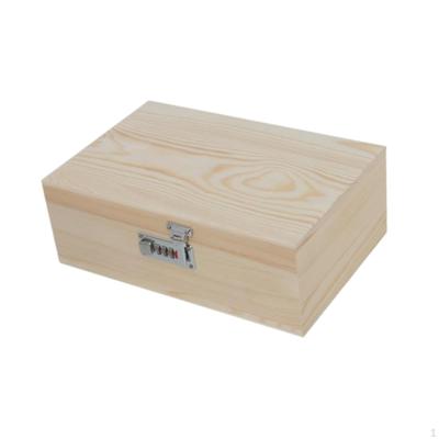 Caja de Dinero de Madera Hucha Decoración Organizador Retro, Colección, Cofre del Tesoro, Almacenamiento para Mamá