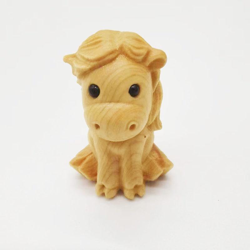 Mini Holz 12 Tierkreiszeichen Drache Affe Küken Ochse Tiger Hase Schlange Maus Tiere Figur 1,96" Büro Wohnkultur Geburtstagsgeschenk