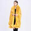 Cape en Fourrure Femme Vêtements d'Hiver Ponchos Épais et Chauds Châle Shawl Manteau Cardigan Longs Amples Manteaux