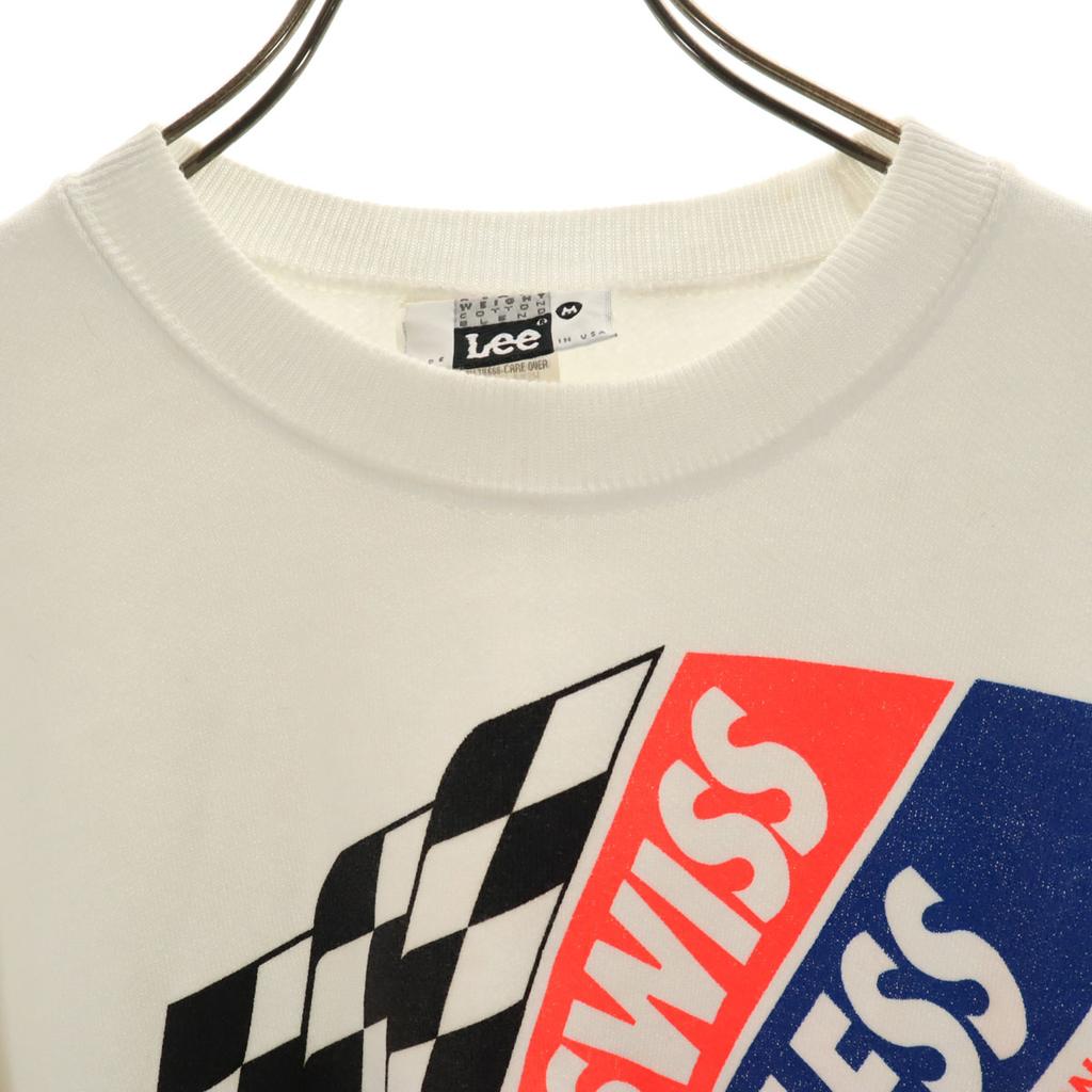 Lee 90s Made in USA Old Racing Print Long sleeve sweat trainer Men's Used