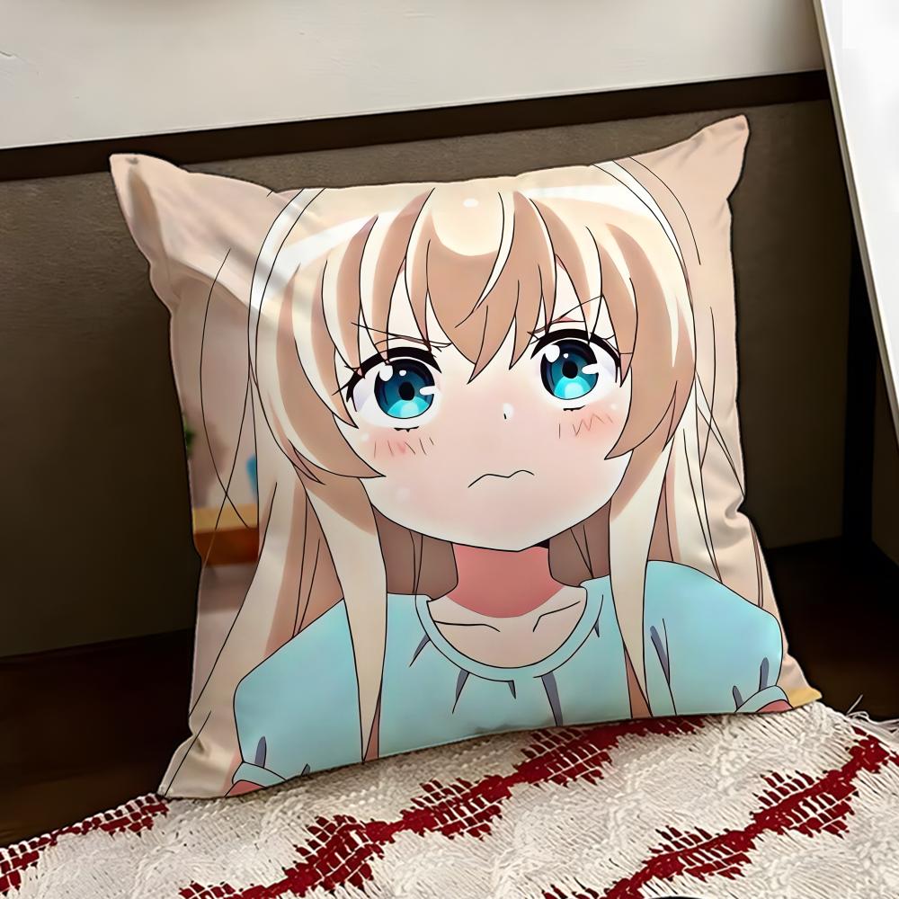 Uchi no Maid ga UUzasugiru Cushion Cover Reversible Soft Durable Pillow Cover Home Car MultiScene Use for Daily Comfort