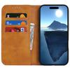 For iPhone 17 Pro Max Case Calf Texture 3 Card Slots Color Splicing Leather Phone Cover