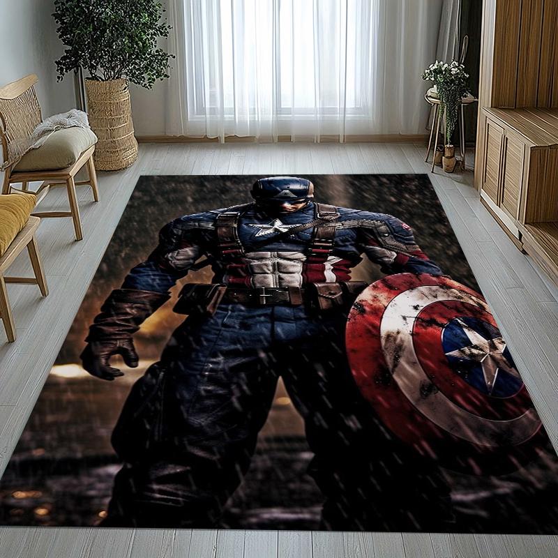 Marvel Avengers Spider Man Cartoon Living Room Non-Slip Area Rug Soft Carpet for Bedroom Kids Playroom Sofa,Home Decor Doormat