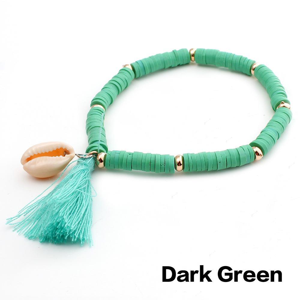 8 Colors Boho Shell Anklet Set Gold Ankle Bracelet Beaded Anklet Beach Footwear Accessories for Ladies and Girls