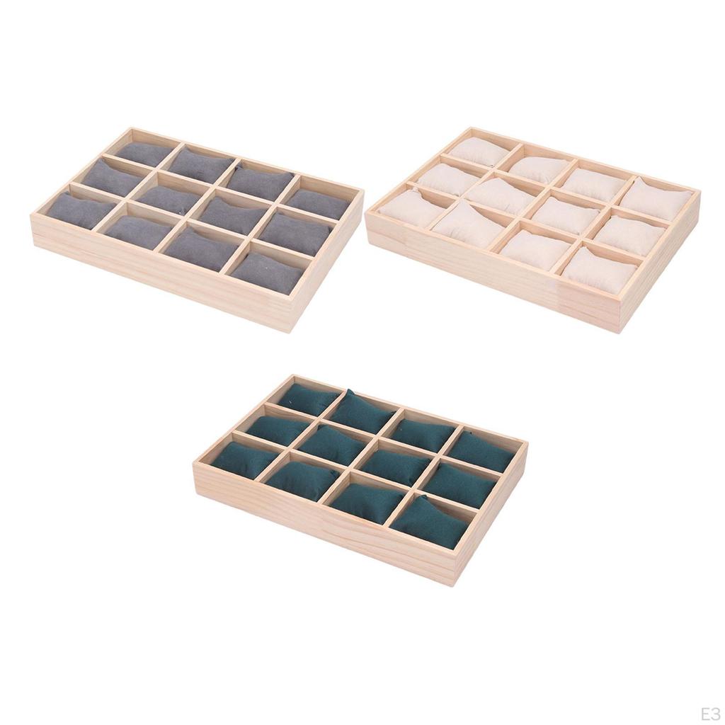 Watch Jewelry Box Bracelet Holder Men 12 Slot Container Multifunctional with Pillow Portable