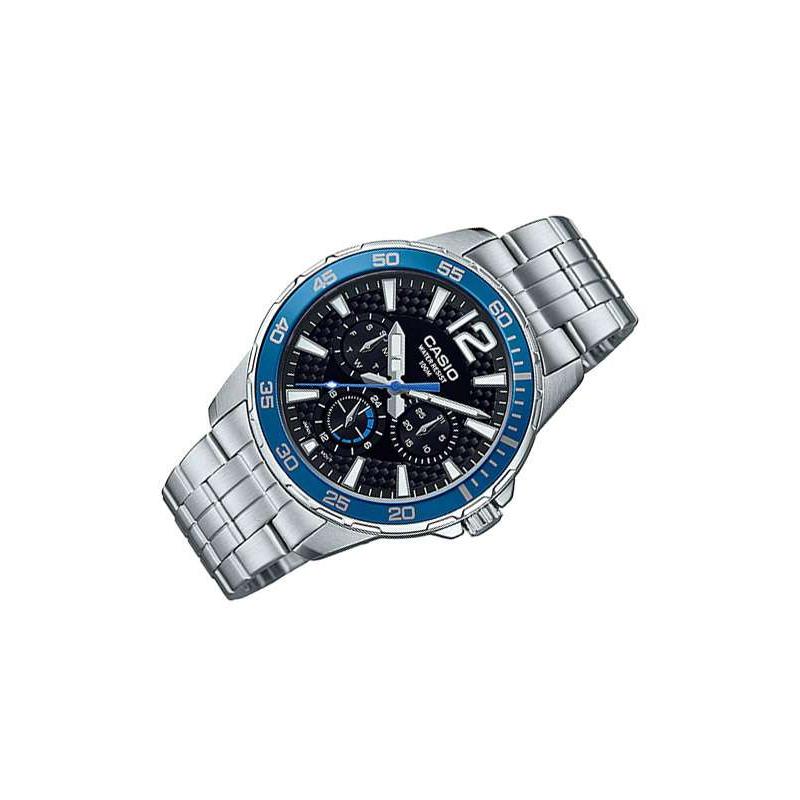 Casio 100 meters waterproof quartz movement stainless steel strap Japanese and Korean watch men's watch black dial MTD-330D-1A2VDF