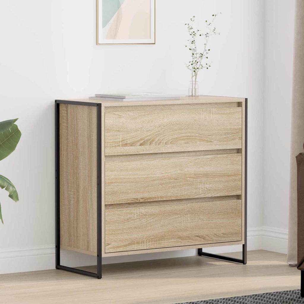 Sideboard with Drawers Sonoma 79 X 36 X 75.5 Cm Particleboard