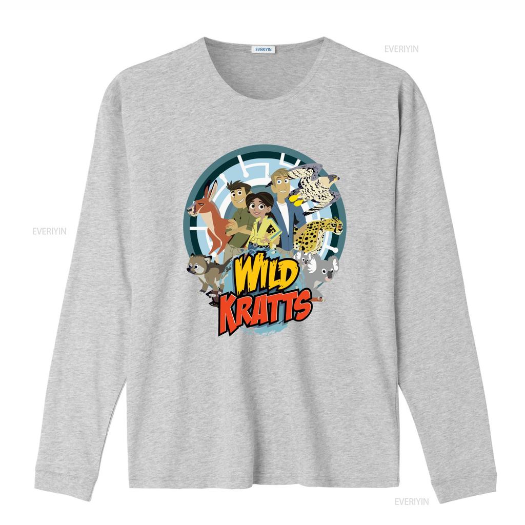 Wild Kratts Cartoon Animal Print T Shirt for Friends and Family Perfect Birthday  vintage Washed Versatile Stylish graphic