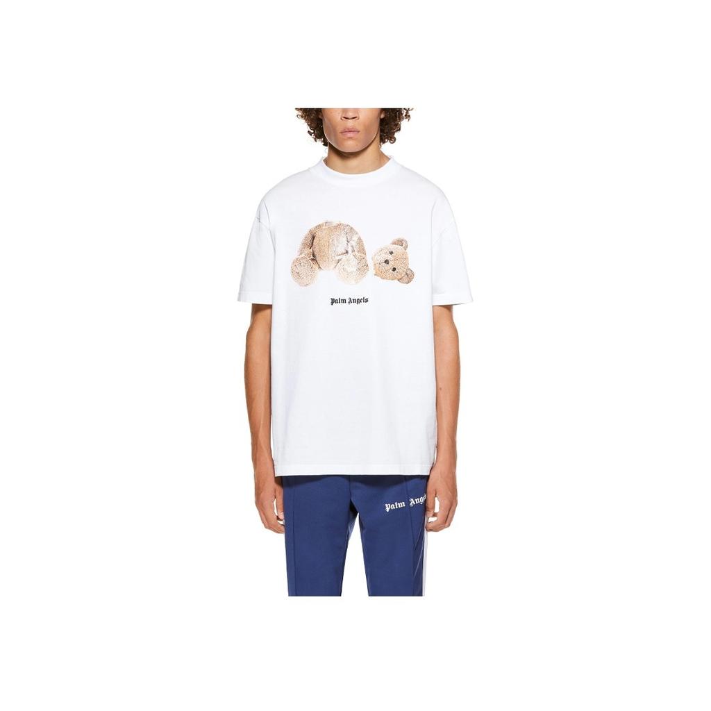 Palm Angels Bear Short-Sleeve Tee White Men Tops PMAA001R21JER0010160